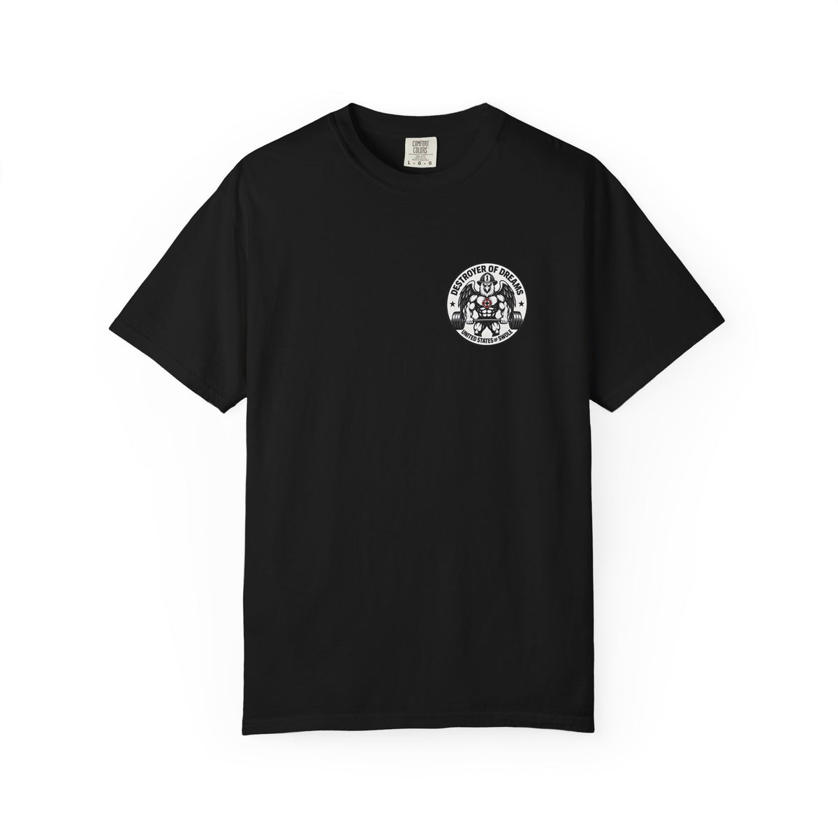 Thin Red Line men's tee in Black - funny gym shirt by DoD Fitness