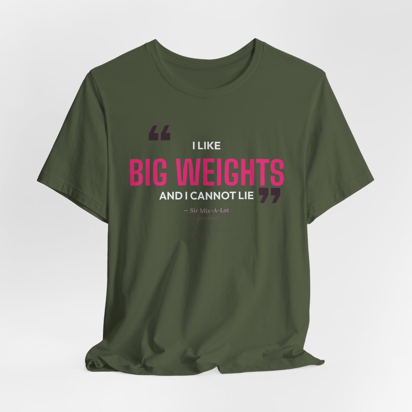 Big Weights men's tee - funny gym shirt by DoD Fitness