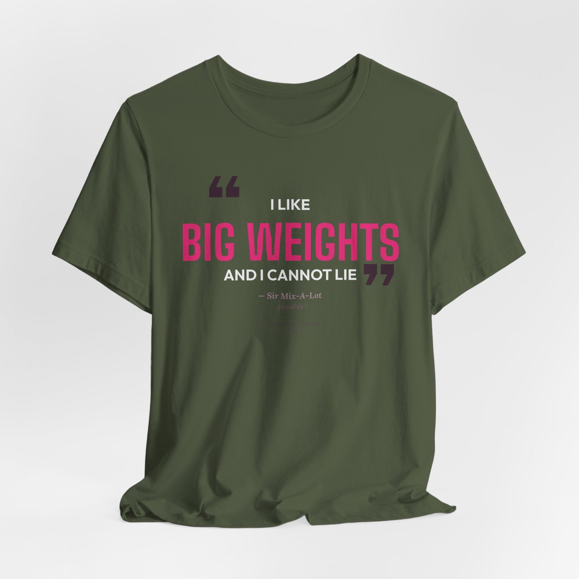 Big Weights men's tee - funny gym shirt by DoD Fitness
