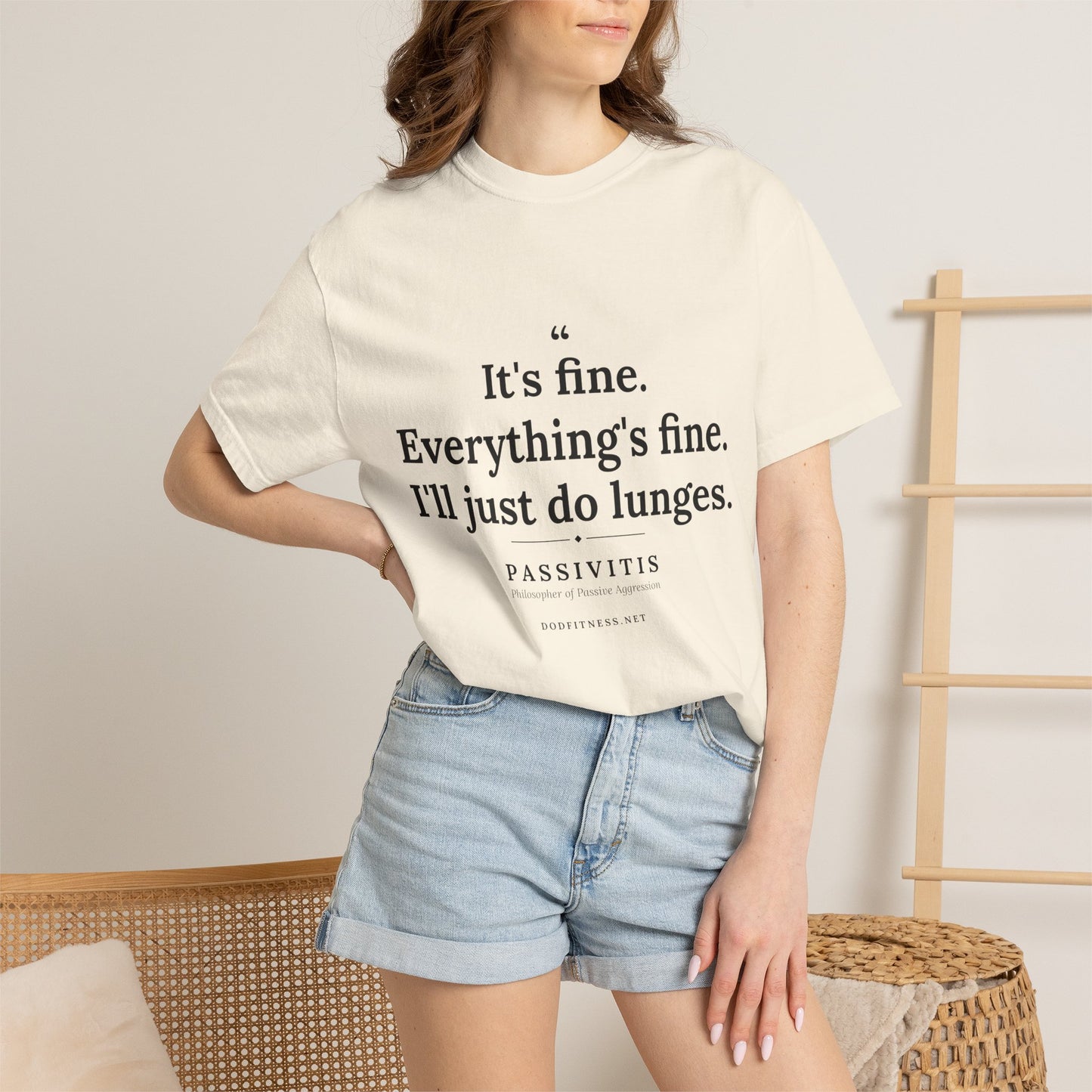 Passivitis - I'll Just Do Lunges men's tee in White - funny gym shirt by DoD Fitness