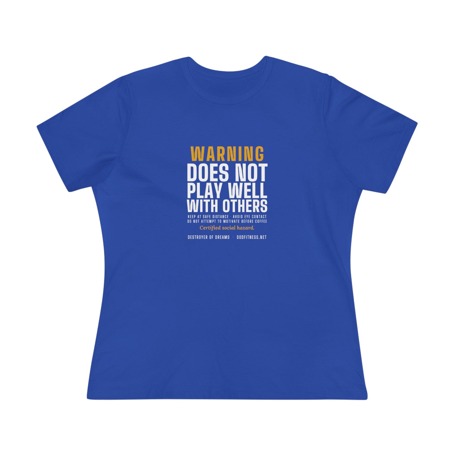DoD Fitness - Warning Label Women's Tee