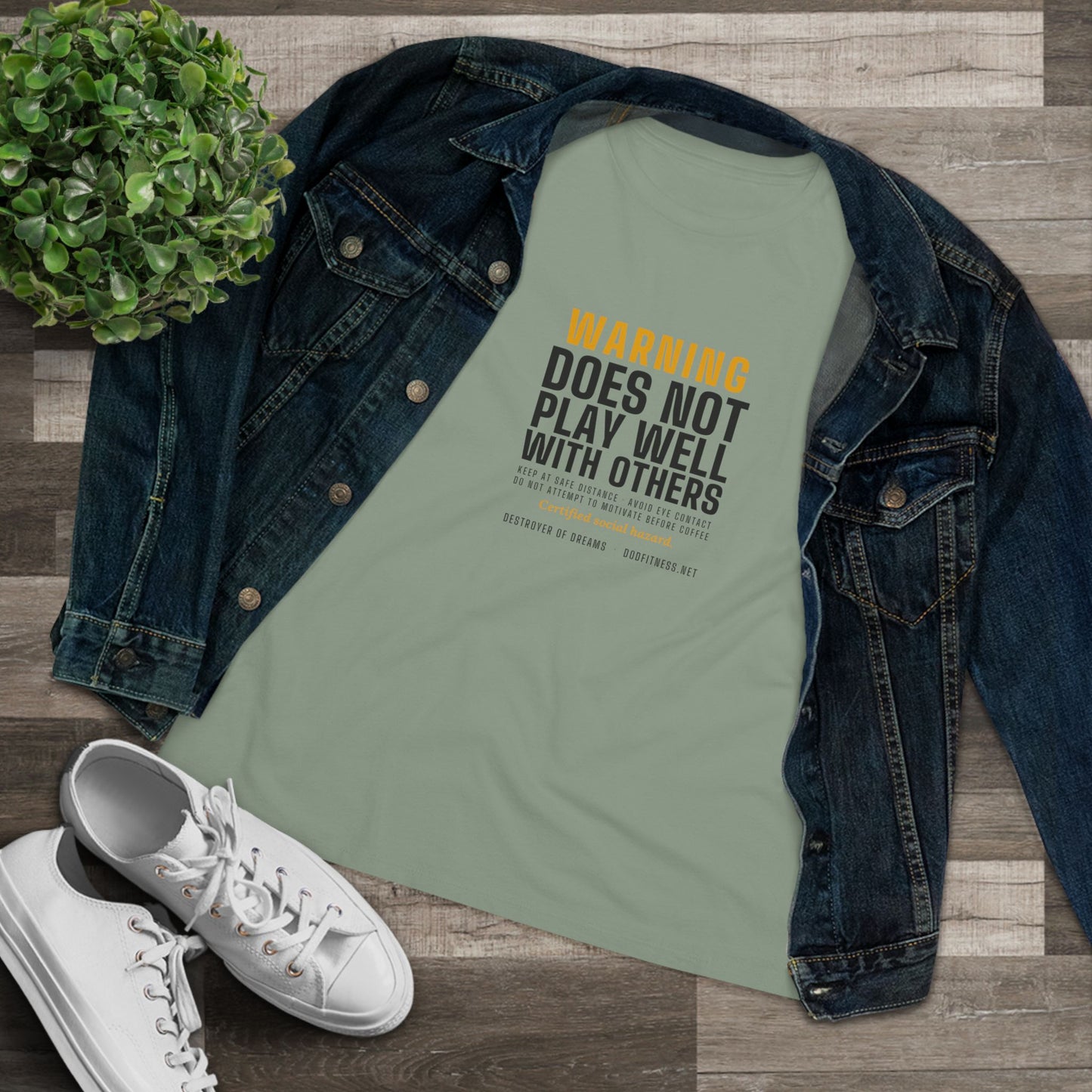 DoD Fitness - Warning Label Women's Tee