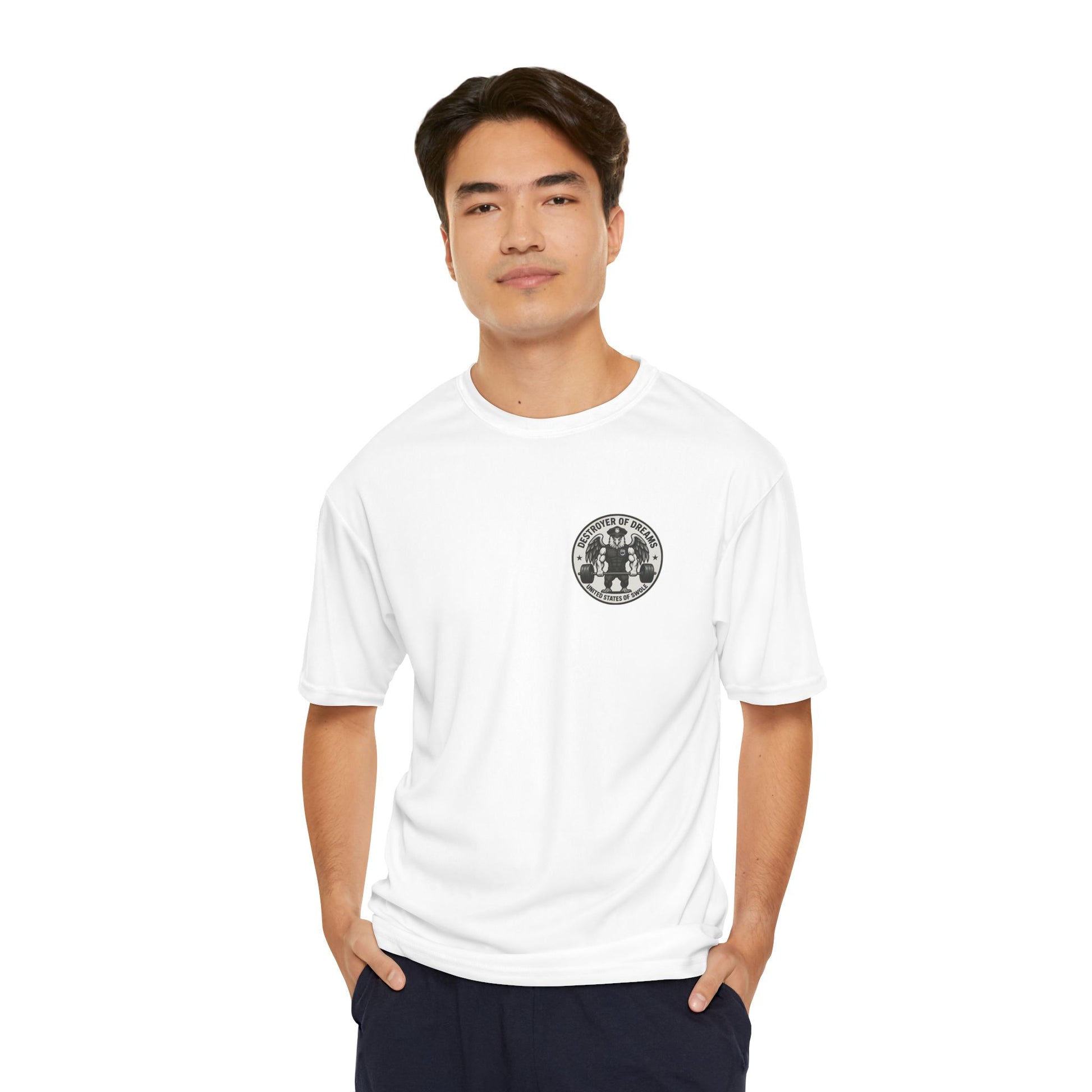 Thin Blue Line moisture wicking shirt - funny gym shirt by DoD Fitness