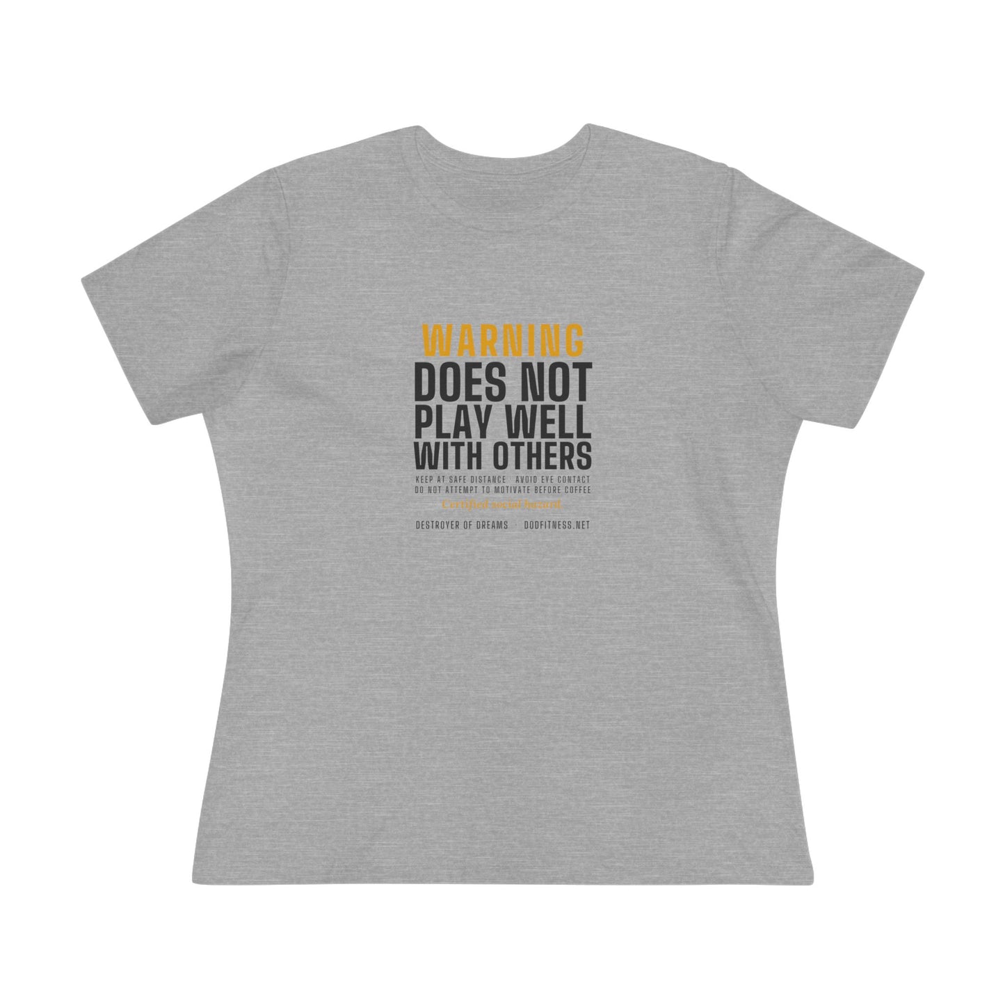 DoD Fitness - Warning Label Women's Tee