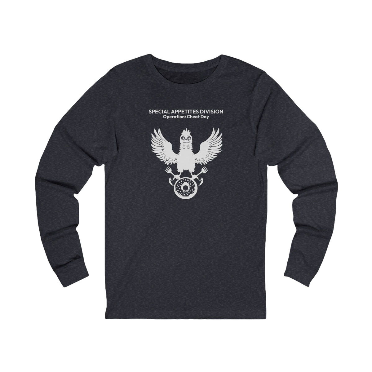 MEAL Team 6 - Operation: Cheat Day long sleeve tee in Black - funny gym shirt by DoD Fitness