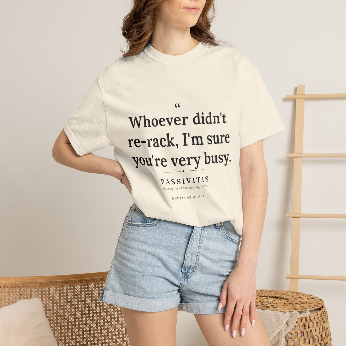 Passivitis - I'm Sure You're Very Busy men's tee in Ivory - funny gym shirt by DoD Fitness