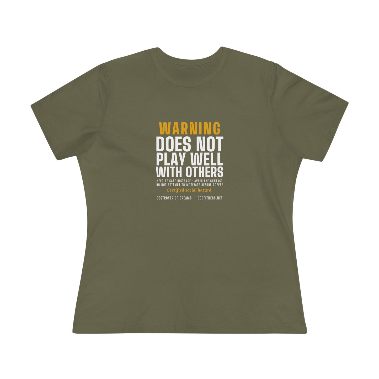 DoD Fitness - Warning Label Women's Tee
