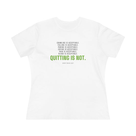 DoD Fitness - Quitting Is Not Women's Tee