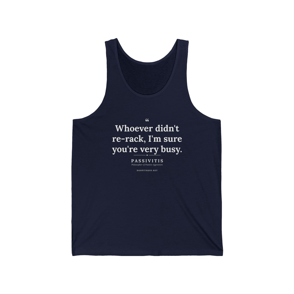Passivitis - I'm Sure You're Very Busy men's tank in Black - funny gym tank by DoD Fitness