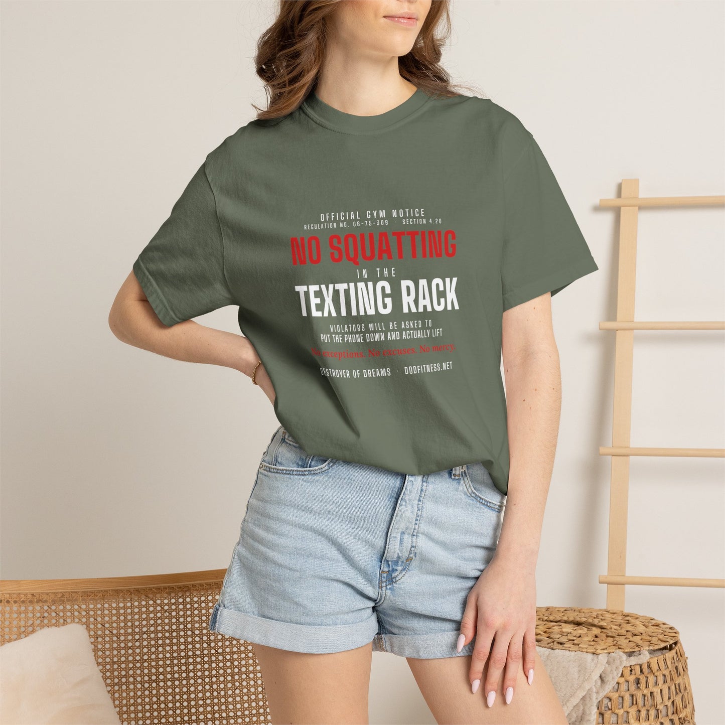 DoD Fitness - No Squatting Texting Rack Men's Tee