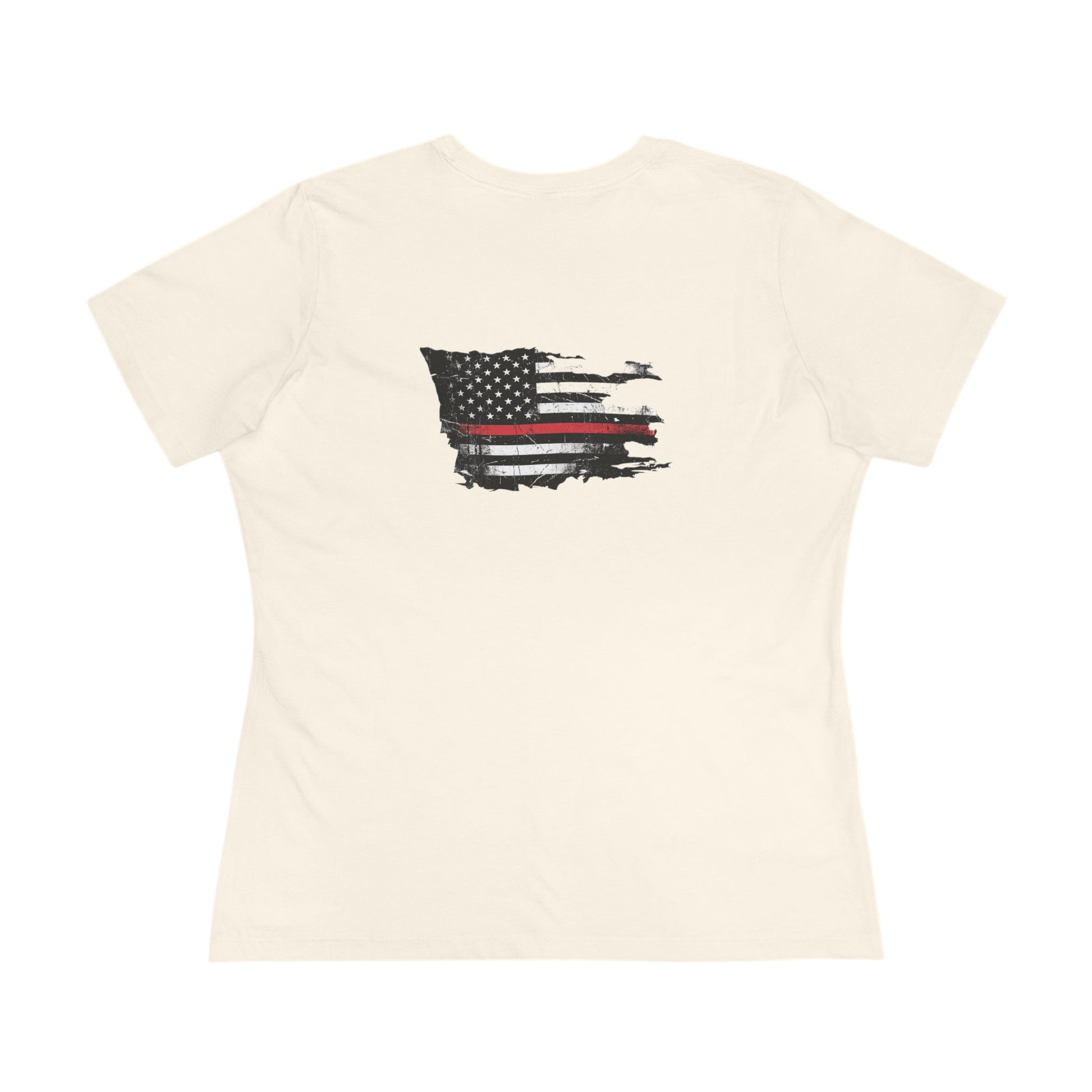 Thin Red Line women's tee - funny gym shirt by DoD Fitness