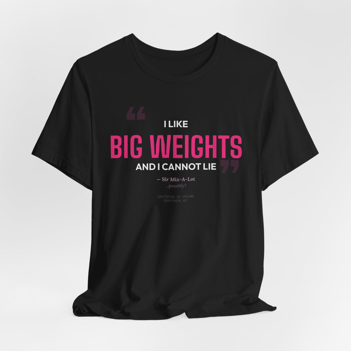 Big Weights men's tee - funny gym shirt by DoD Fitness