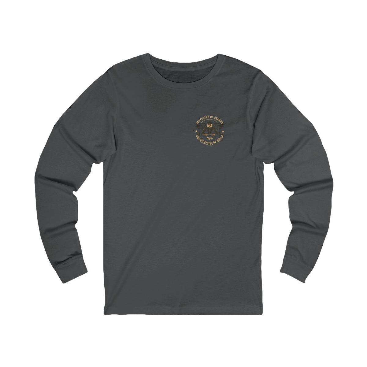 United We Serve - Military long sleeve in Asphalt - funny gym shirt by DoD Fitness