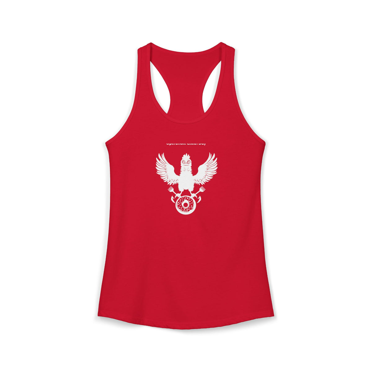 MEAL Team 6 - Operation: Cheat Day women's racerback tank - funny gym tank by DoD Fitness