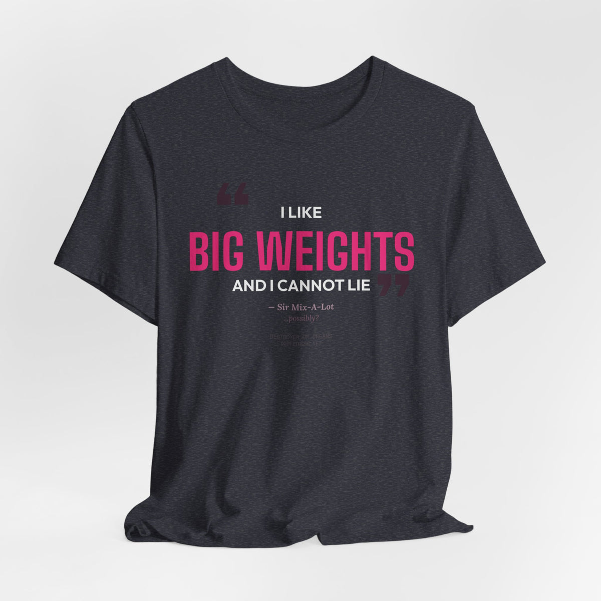 Big Weights men's tee - funny gym shirt by DoD Fitness