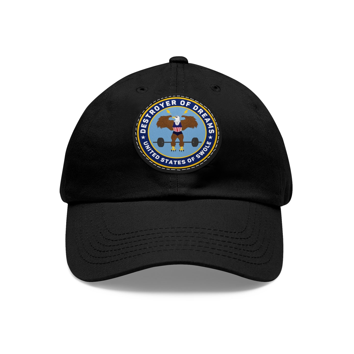 DOD Dad Hat with Leather Patch (Round)