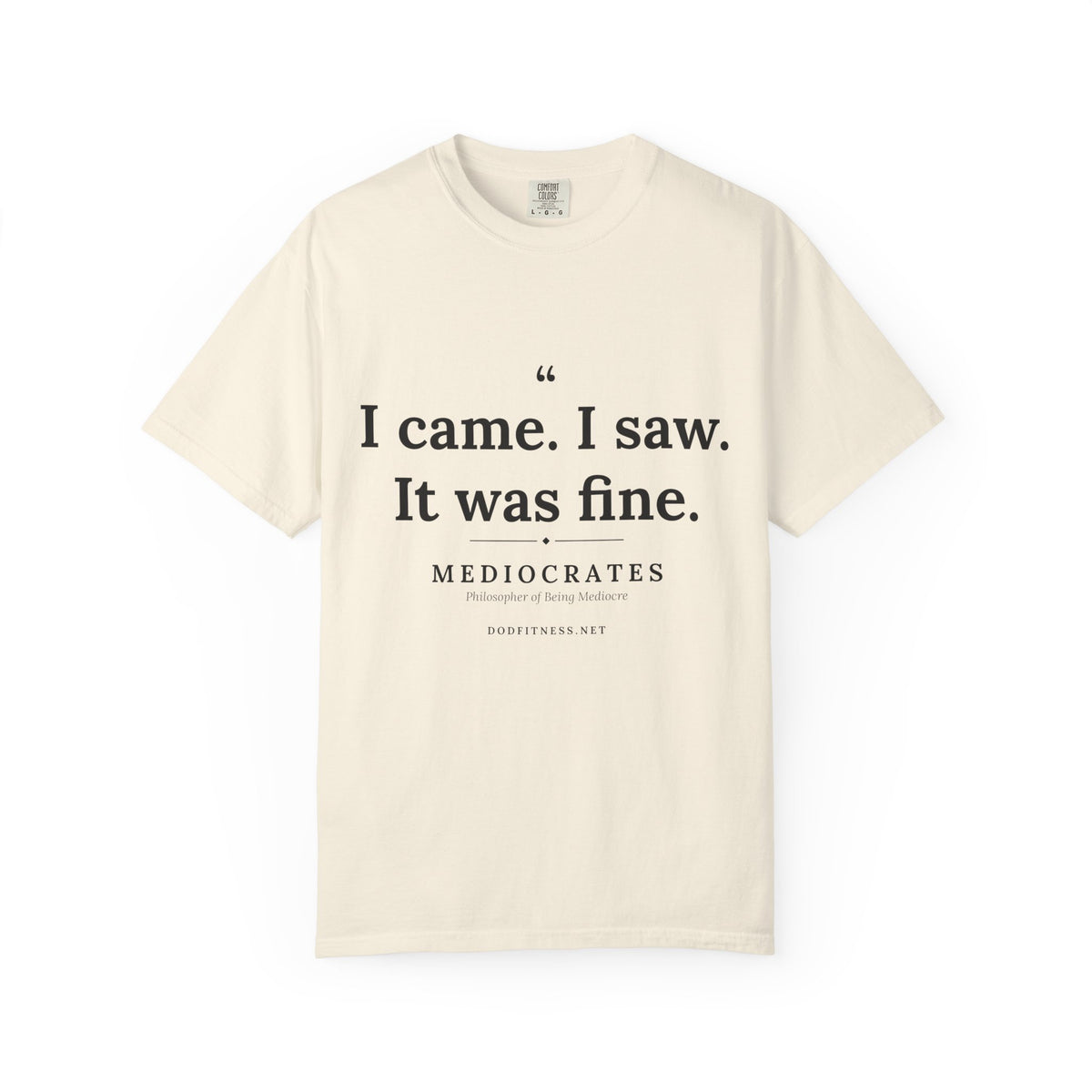 Mediocrates - I Came I Saw It Was Fine men's tee - funny gym shirt by DoD Fitness