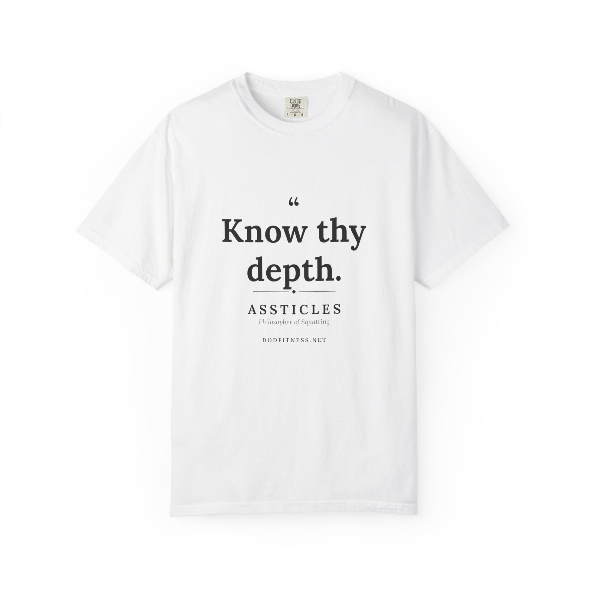 Assticles - Know Thy Depth men's tee - funny gym shirt by DoD Fitness