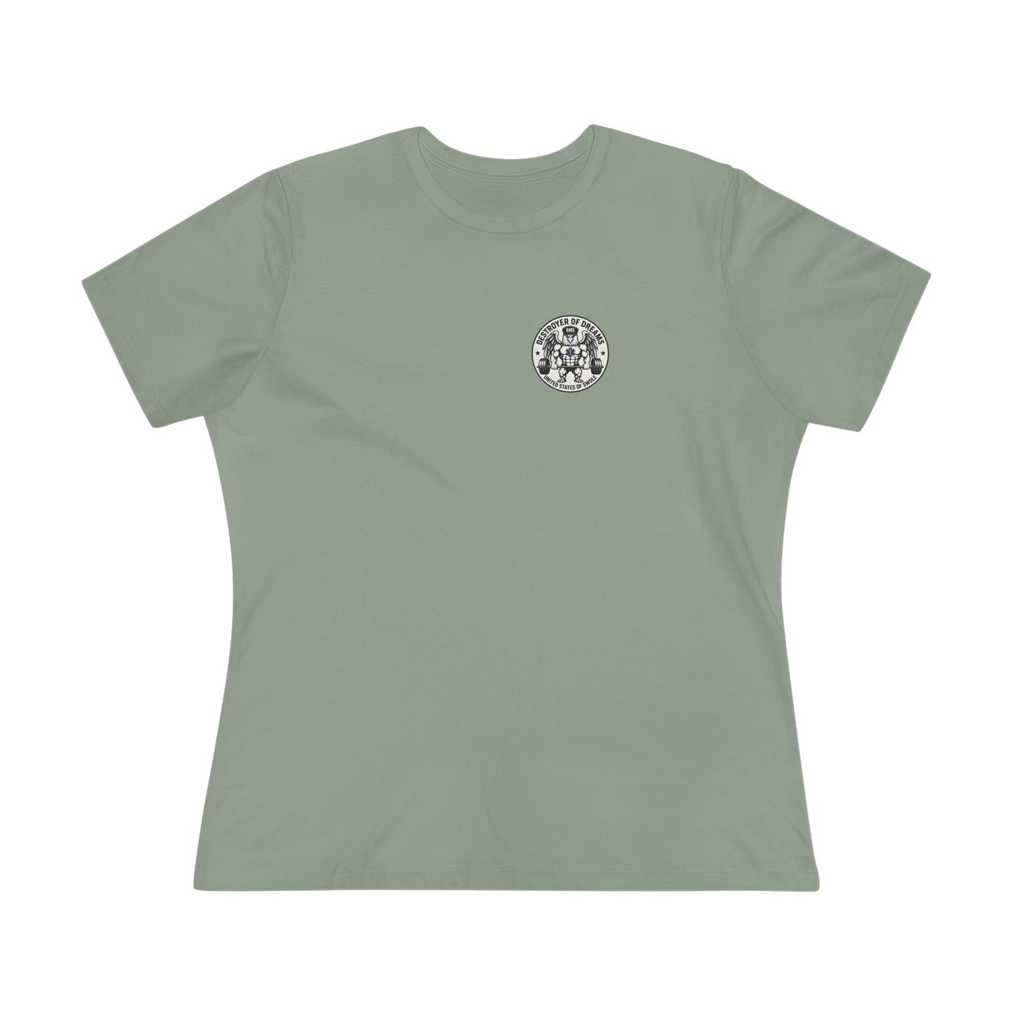 Thin Green Line women's tee in Sage - funny gym shirt by DoD Fitness