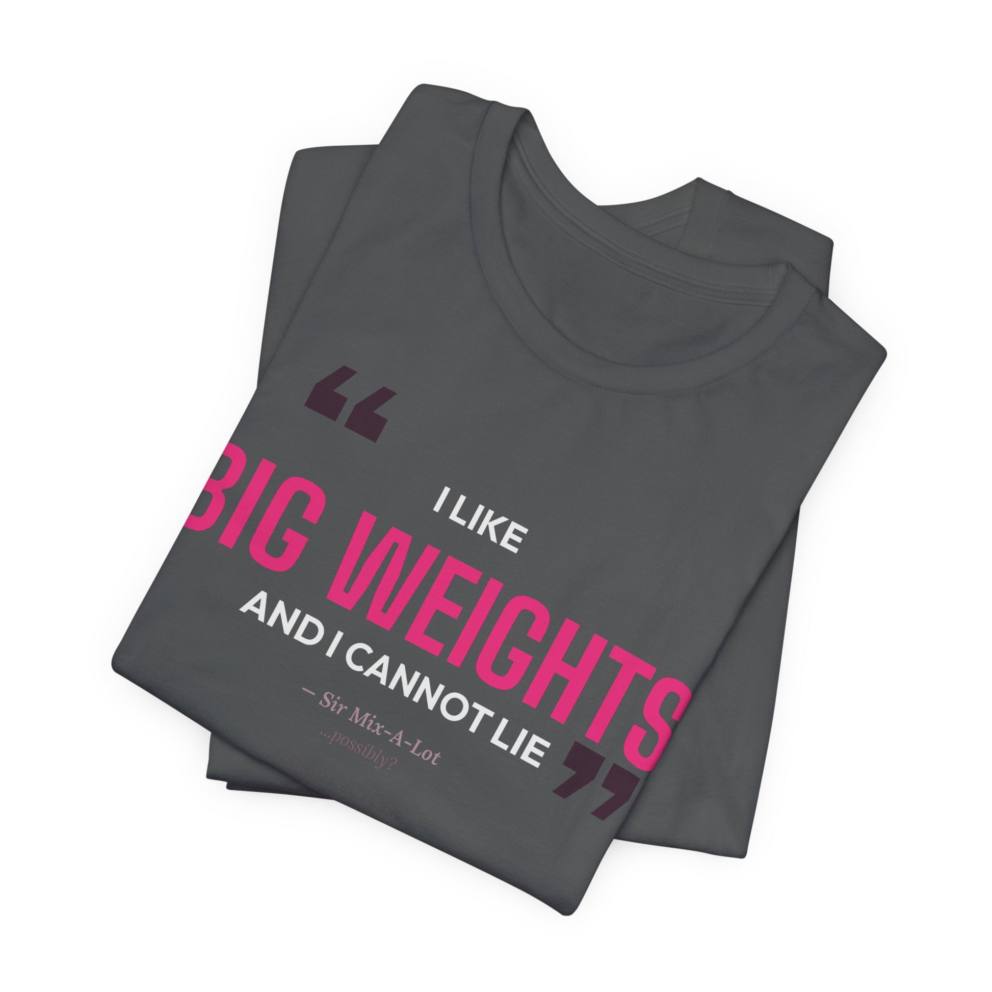 Big Weights men's tee - funny gym shirt by DoD Fitness