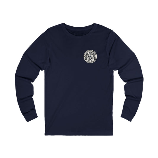 Thin Green Line long sleeve in Navy - funny gym shirt by DoD Fitness