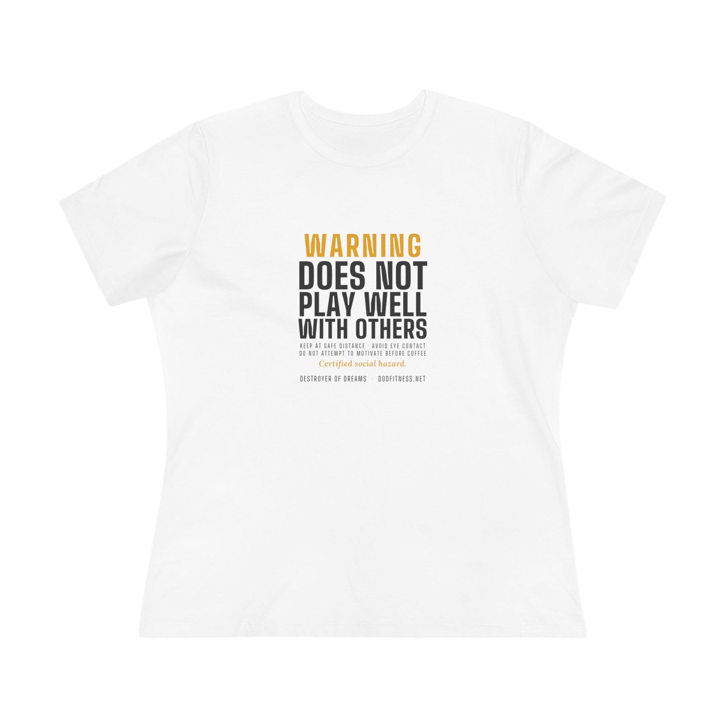 DoD Fitness - Warning Label Women's Tee