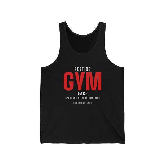 Resting Gym Face men's tank in Black - funny gym tank by DoD Fitness