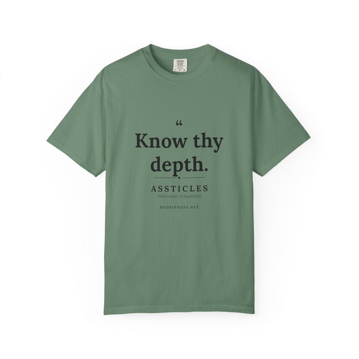 Assticles - Know Thy Depth men's tee - funny gym shirt by DoD Fitness