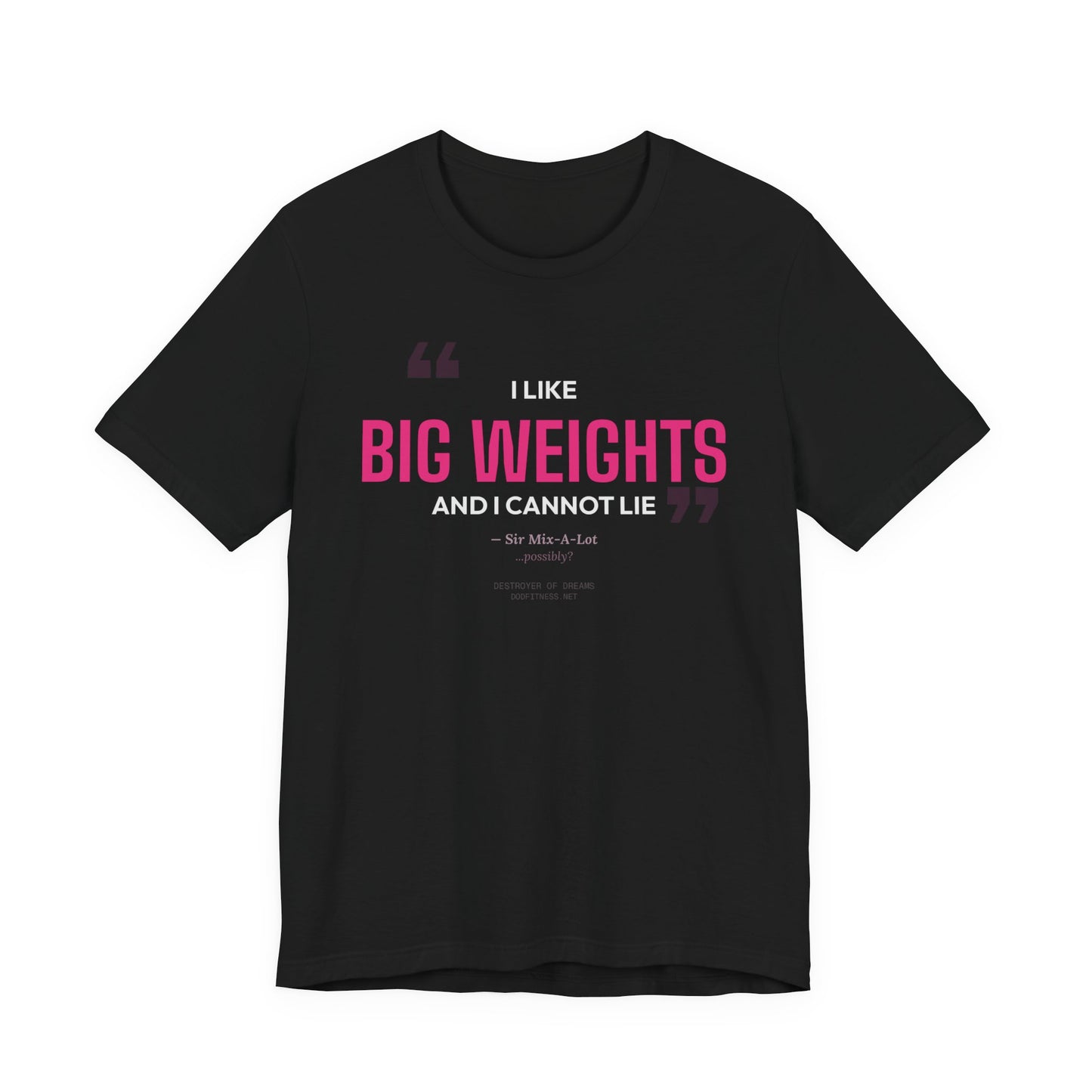 Big Weights men's tee - funny gym shirt by DoD Fitness
