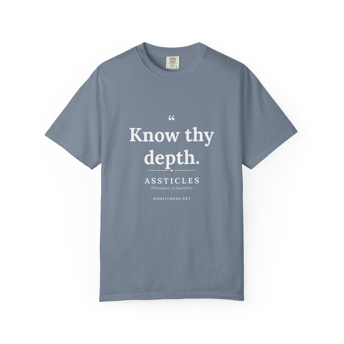 Assticles - Know Thy Depth men's tee - funny gym shirt by DoD Fitness