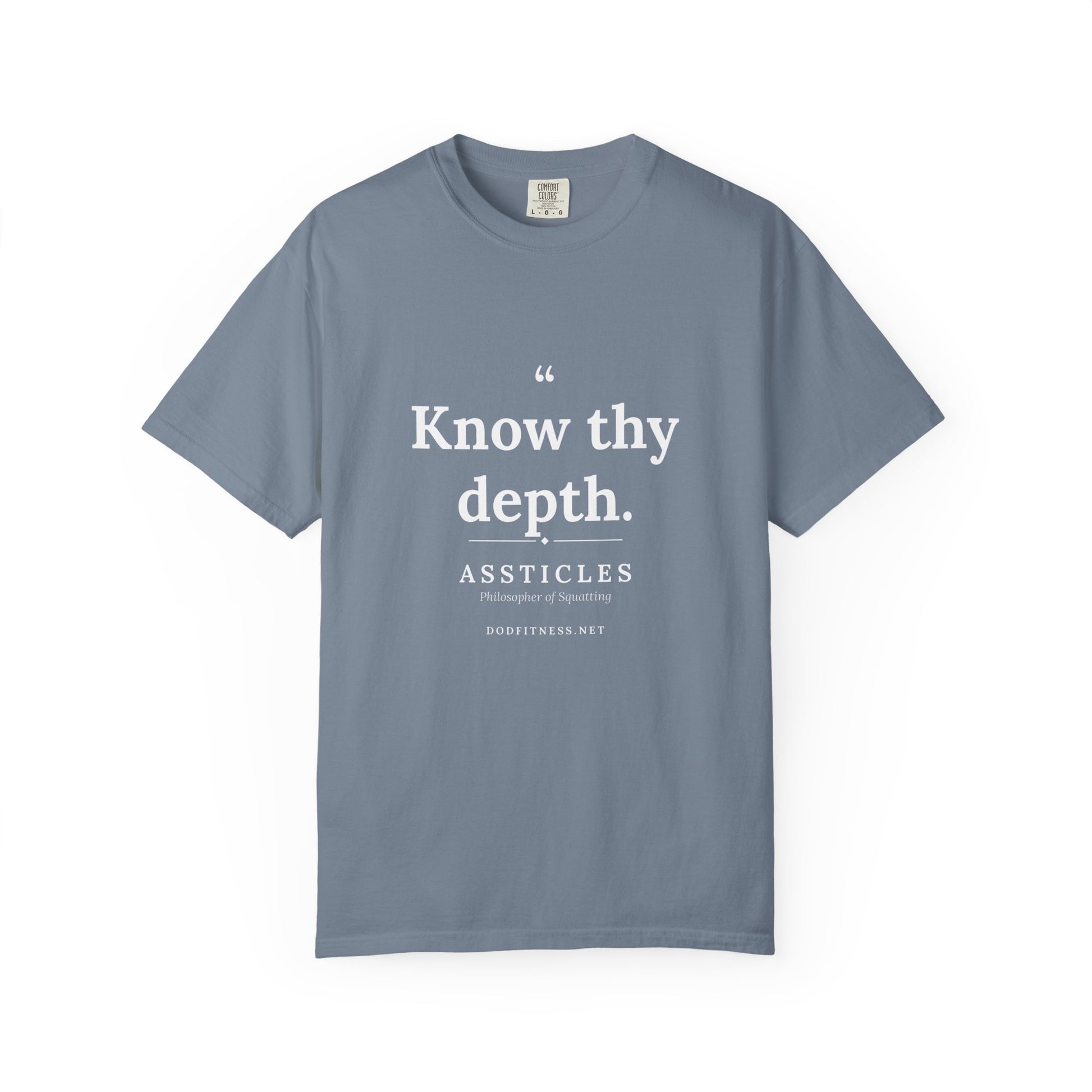 Assticles - Know Thy Depth men's tee - funny gym shirt by DoD Fitness