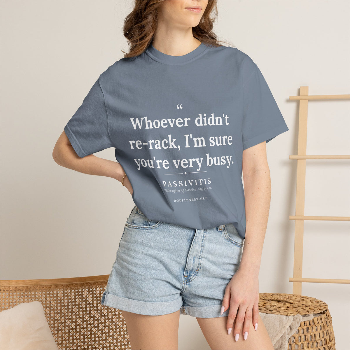 Passivitis - I'm Sure You're Very Busy men's tee in Blue Jean - funny gym shirt by DoD Fitness
