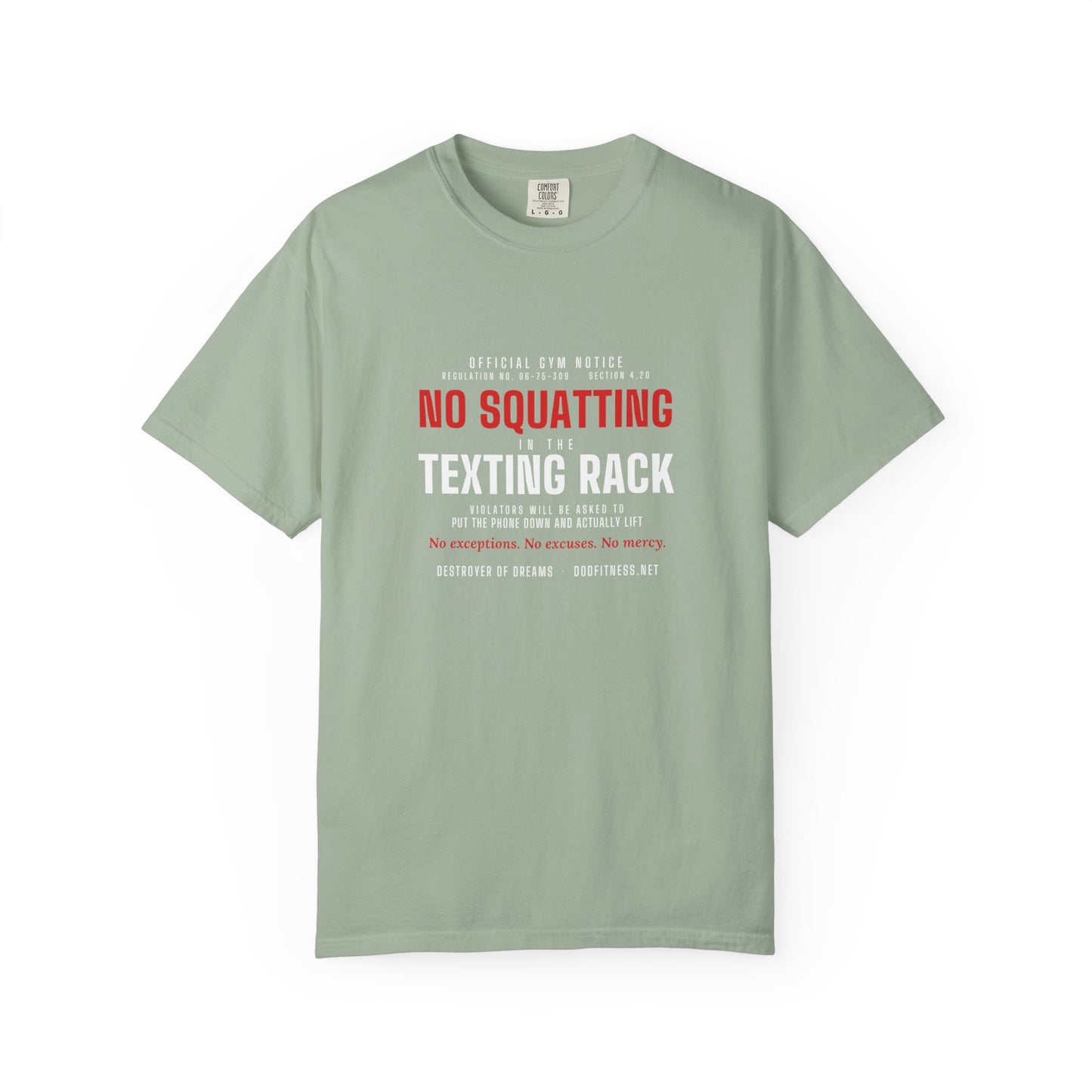 DoD Fitness - No Squatting Texting Rack Men's Tee