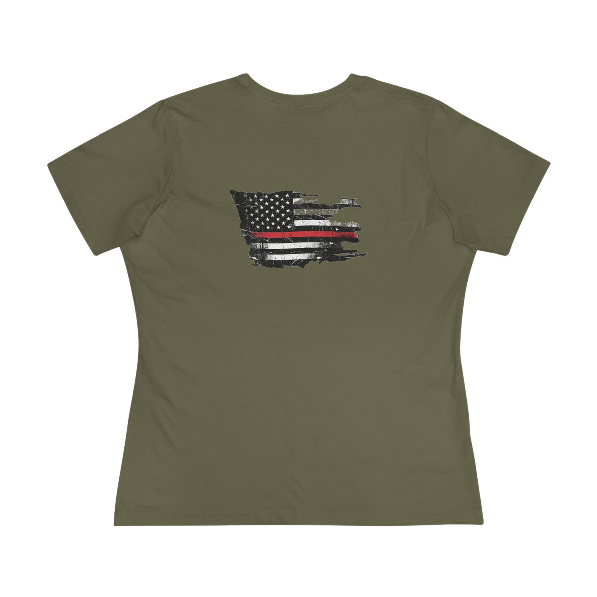 Thin Red Line women's tee - funny gym shirt by DoD Fitness