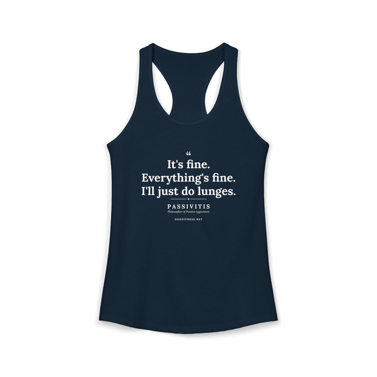 Passivitis - I'll Just Do Lunges women's racerback tank - funny gym tank by DoD Fitness