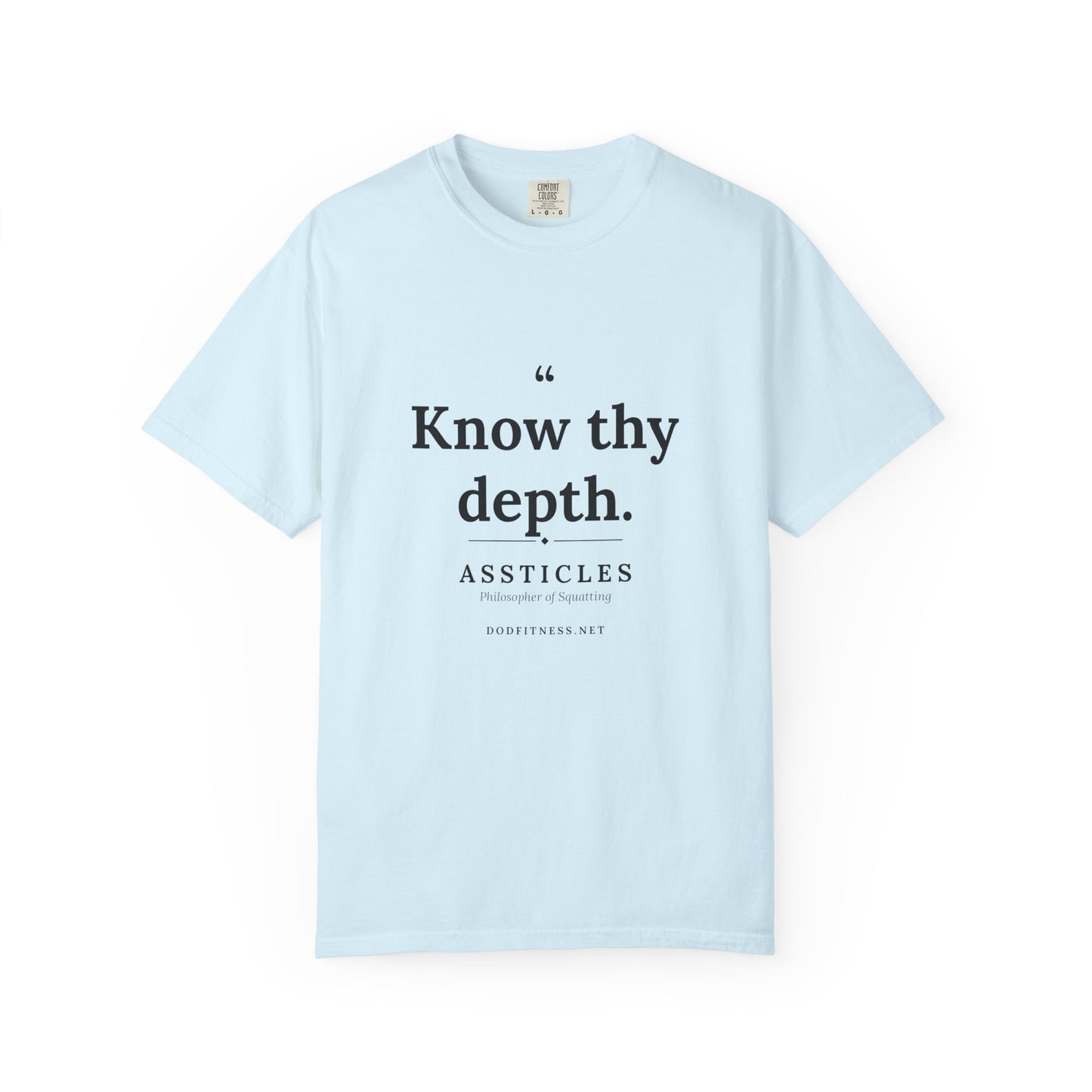 Assticles - Know Thy Depth men's tee - funny gym shirt by DoD Fitness