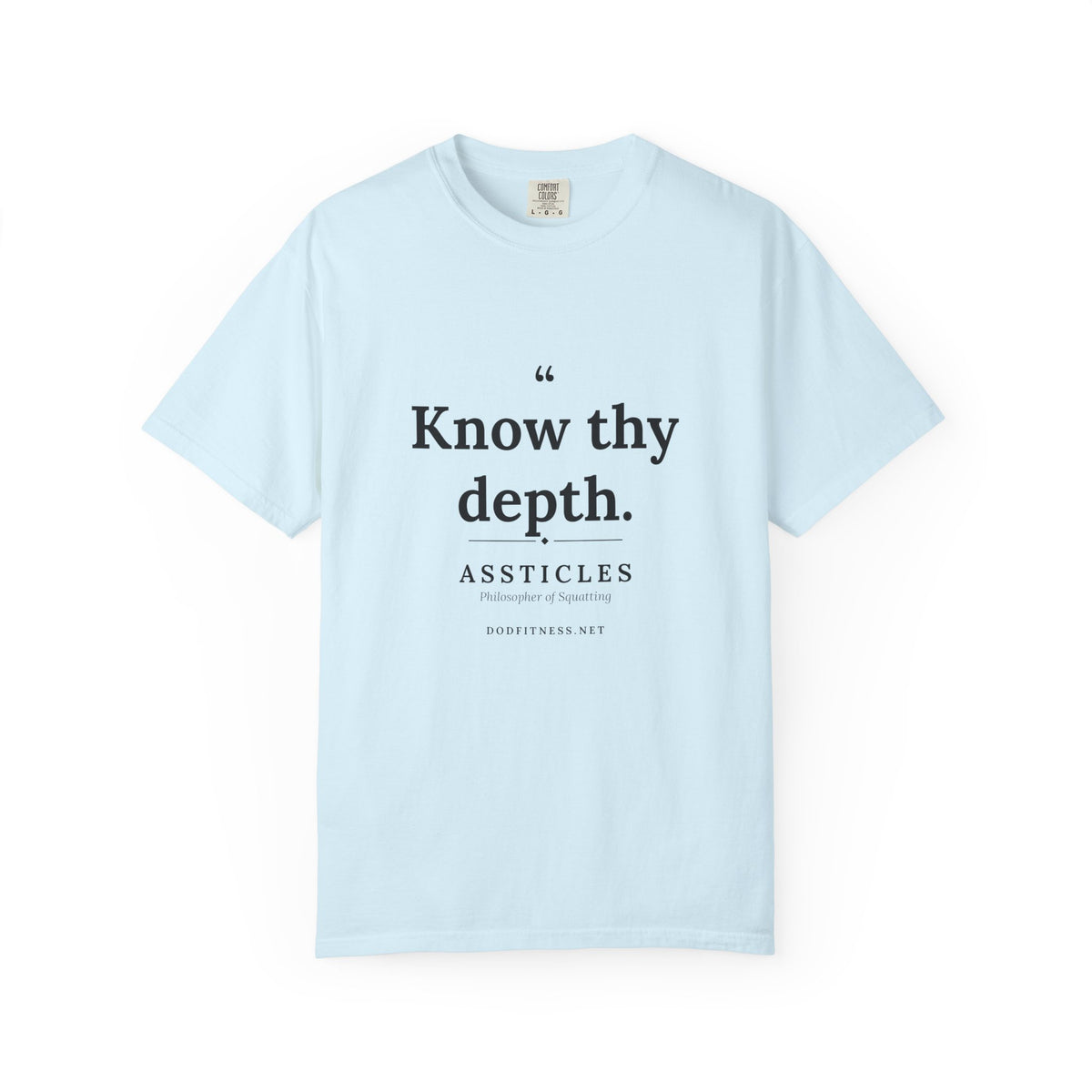 Assticles - Know Thy Depth men's tee - funny gym shirt by DoD Fitness