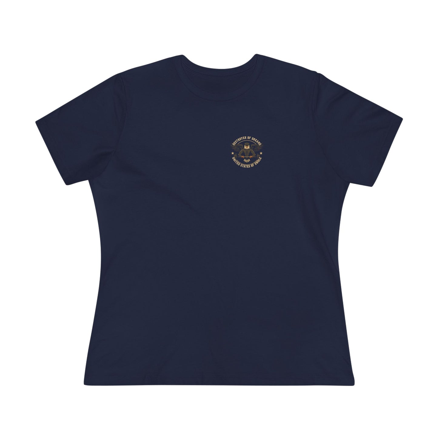 United We Serve - Military women's tee in Navy - funny gym shirt by DoD Fitness