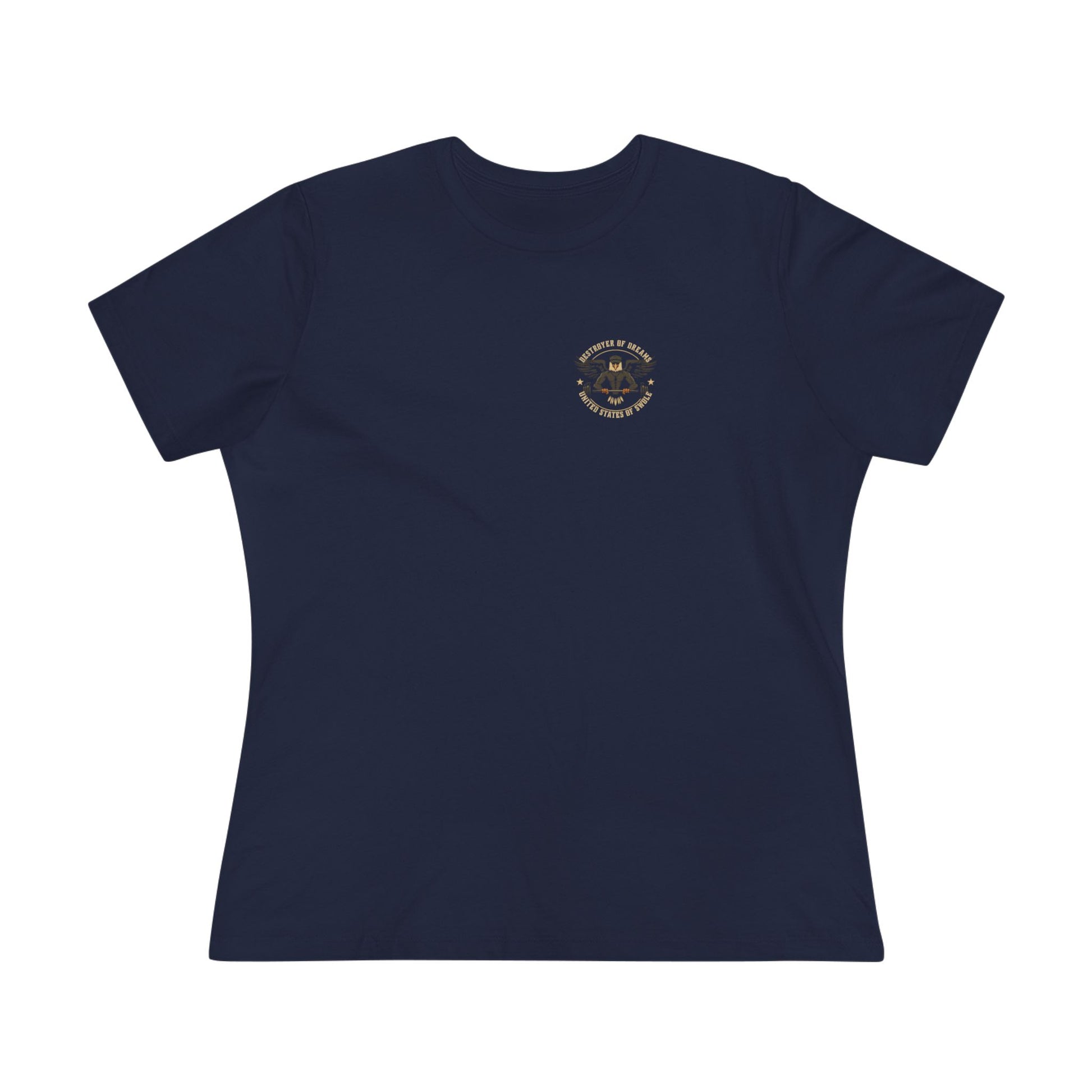 United We Serve - Military women's tee in Navy - funny gym shirt by DoD Fitness