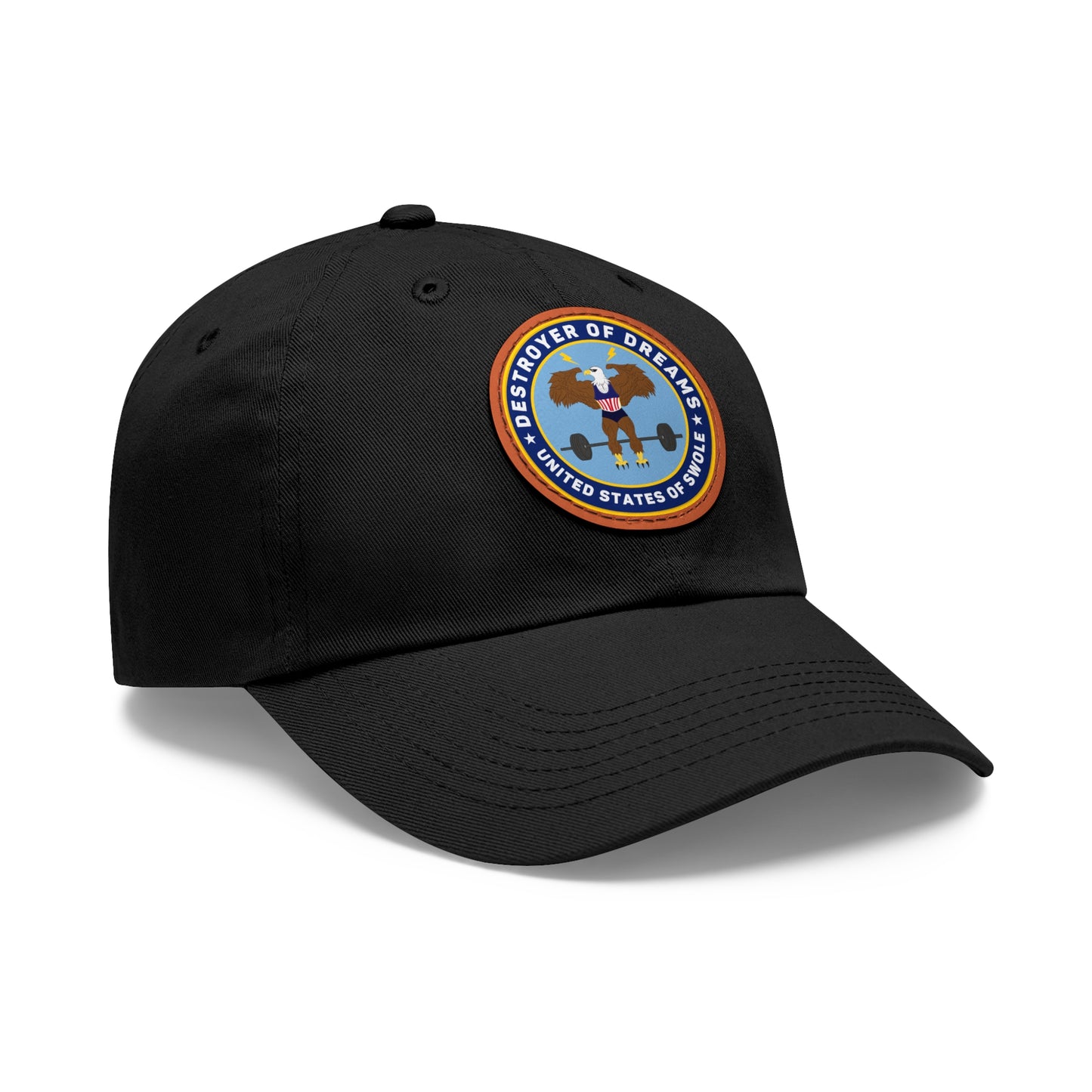 DOD Dad Hat with Leather Patch (Round)