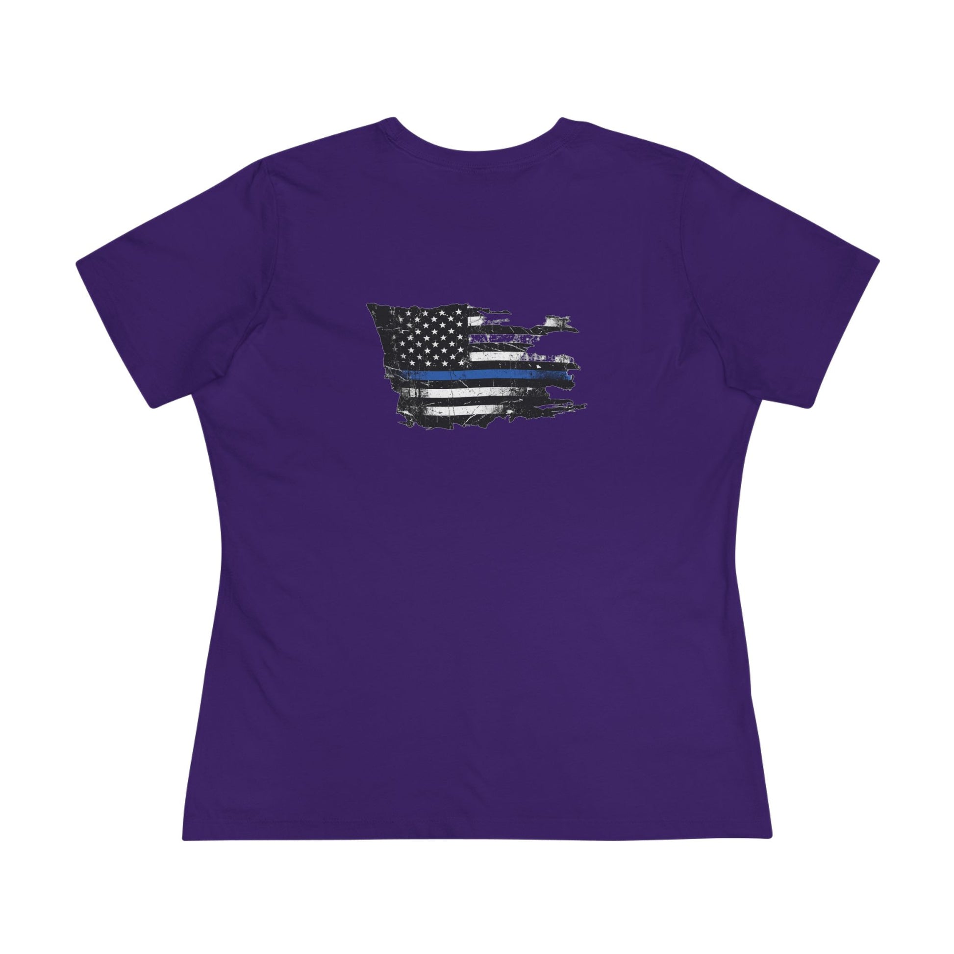 Thin Blue Line women's tee - funny gym shirt by DoD Fitness