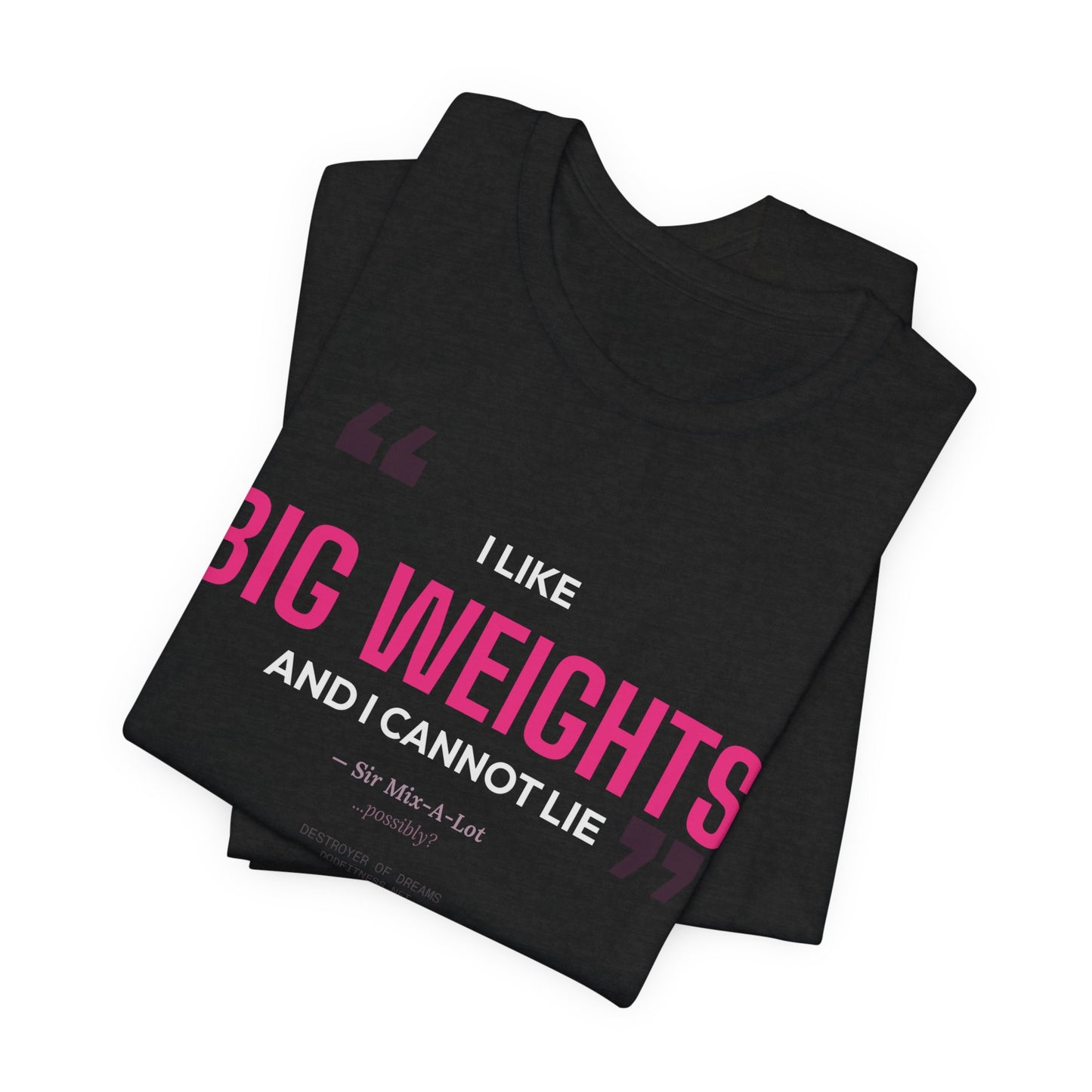 Big Weights men's tee - funny gym shirt by DoD Fitness