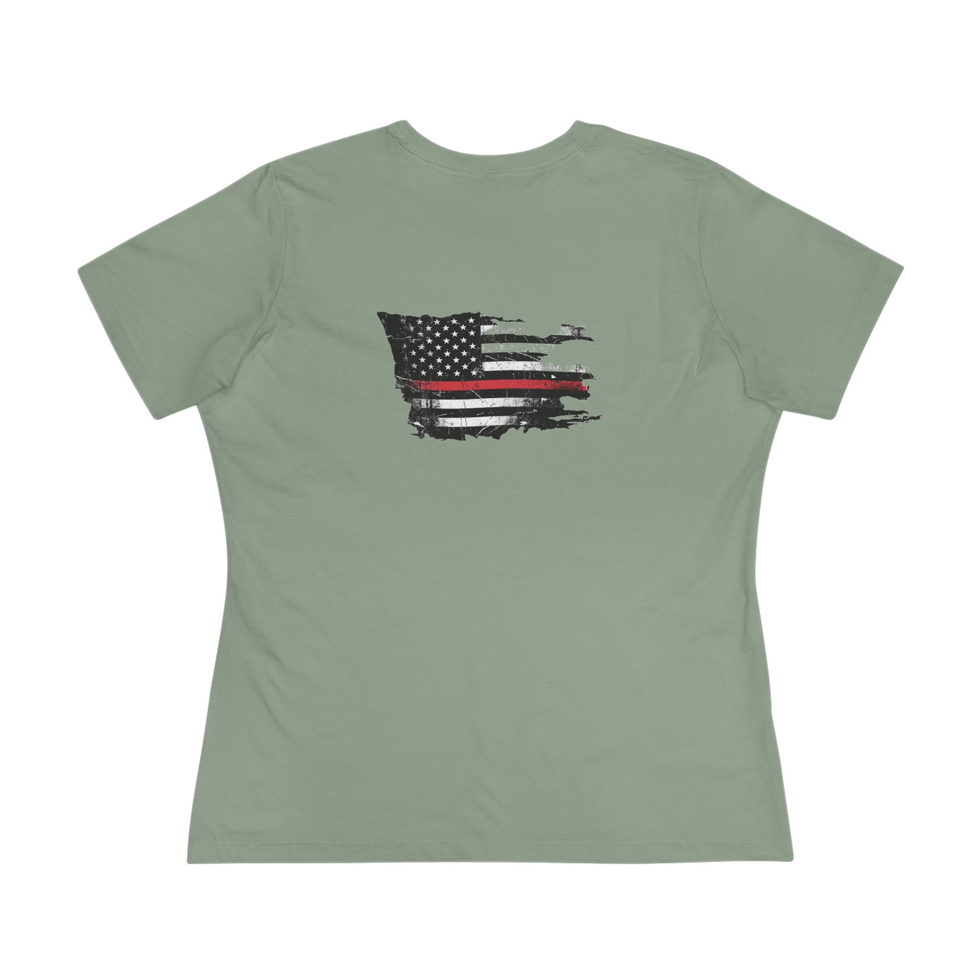 Thin Red Line women's tee - funny gym shirt by DoD Fitness