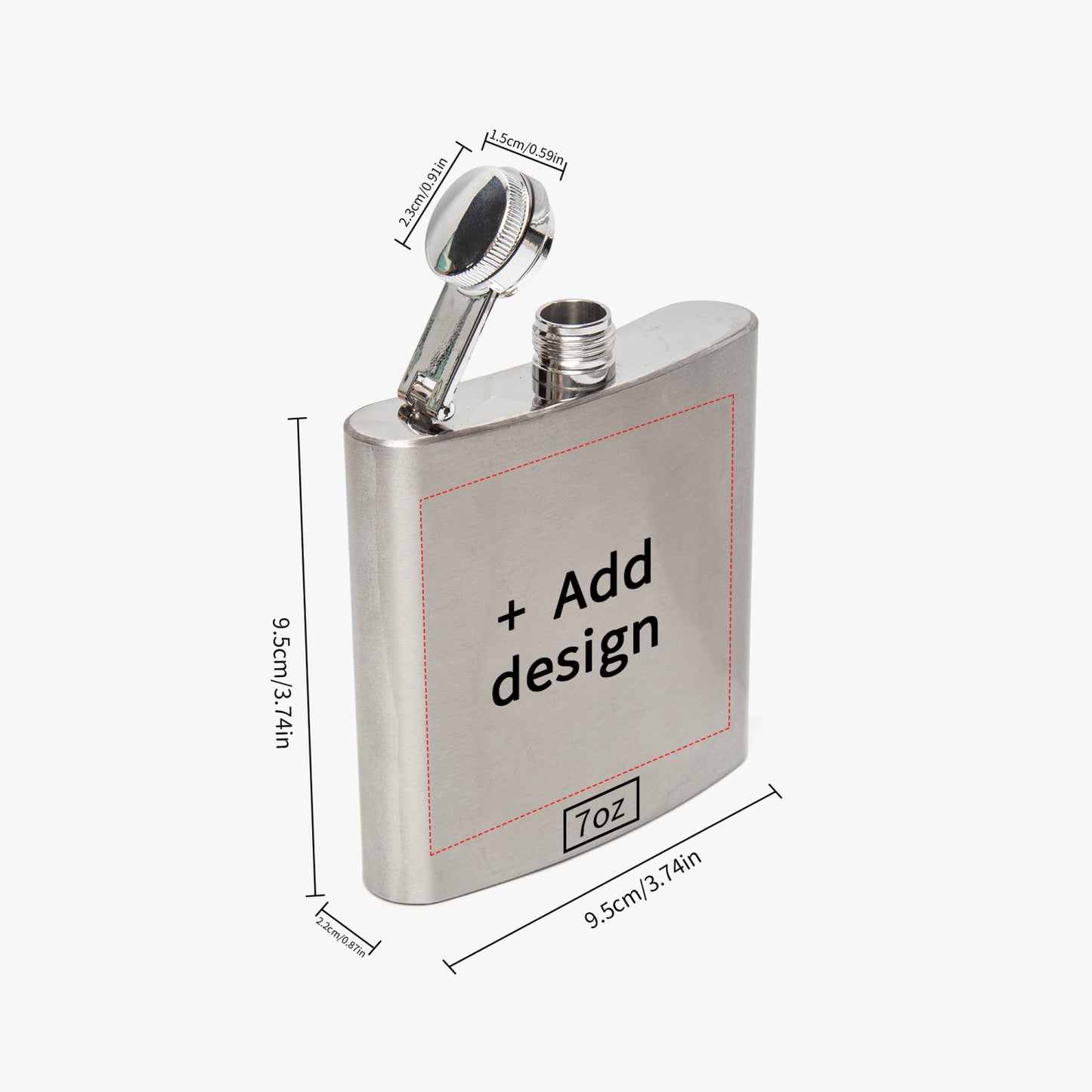 DoD 6oz Stainless Steel Hip Flask