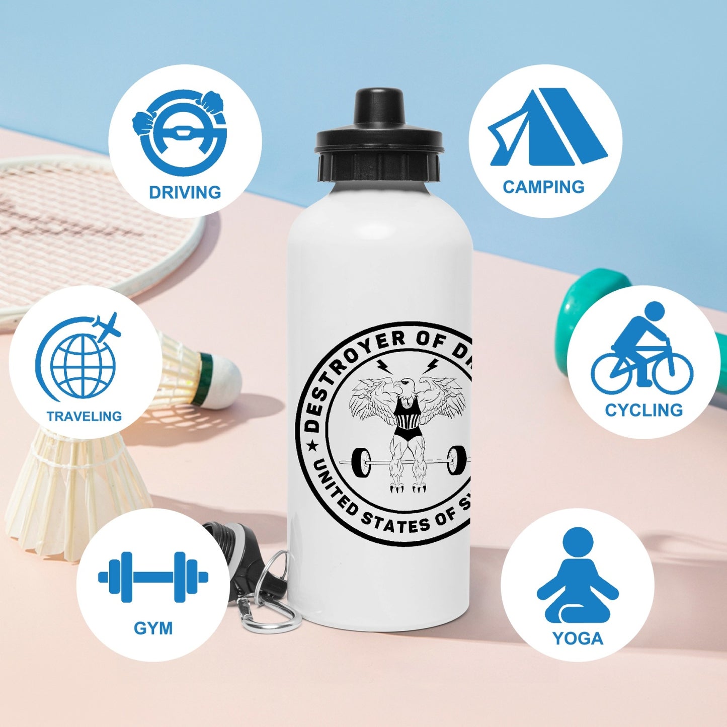 DoD 600ml POD Stainless Steel Sports Bottle