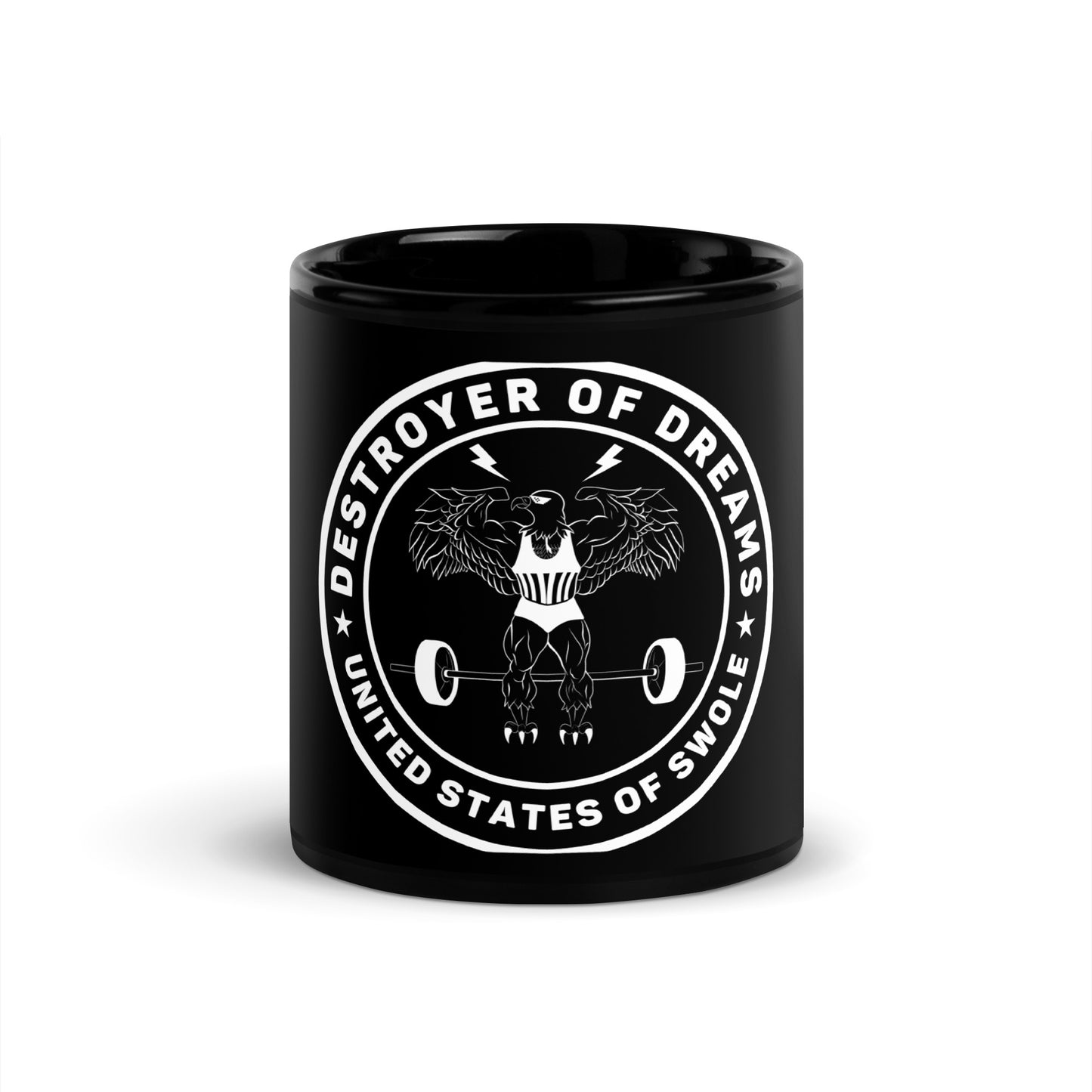 DoD Black Glossy Mug (B&W Logo)