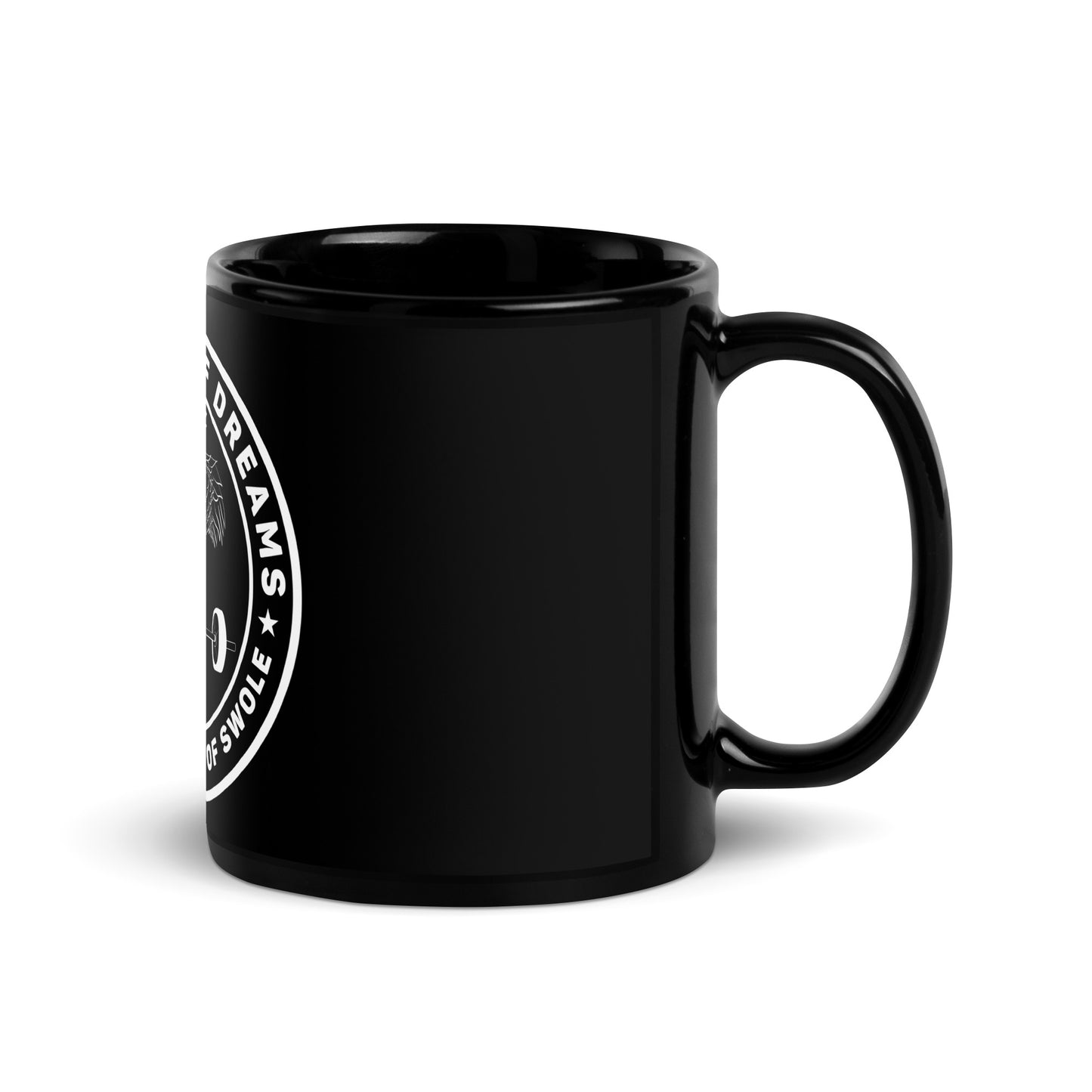 DoD Black Glossy Mug (B&W Logo)