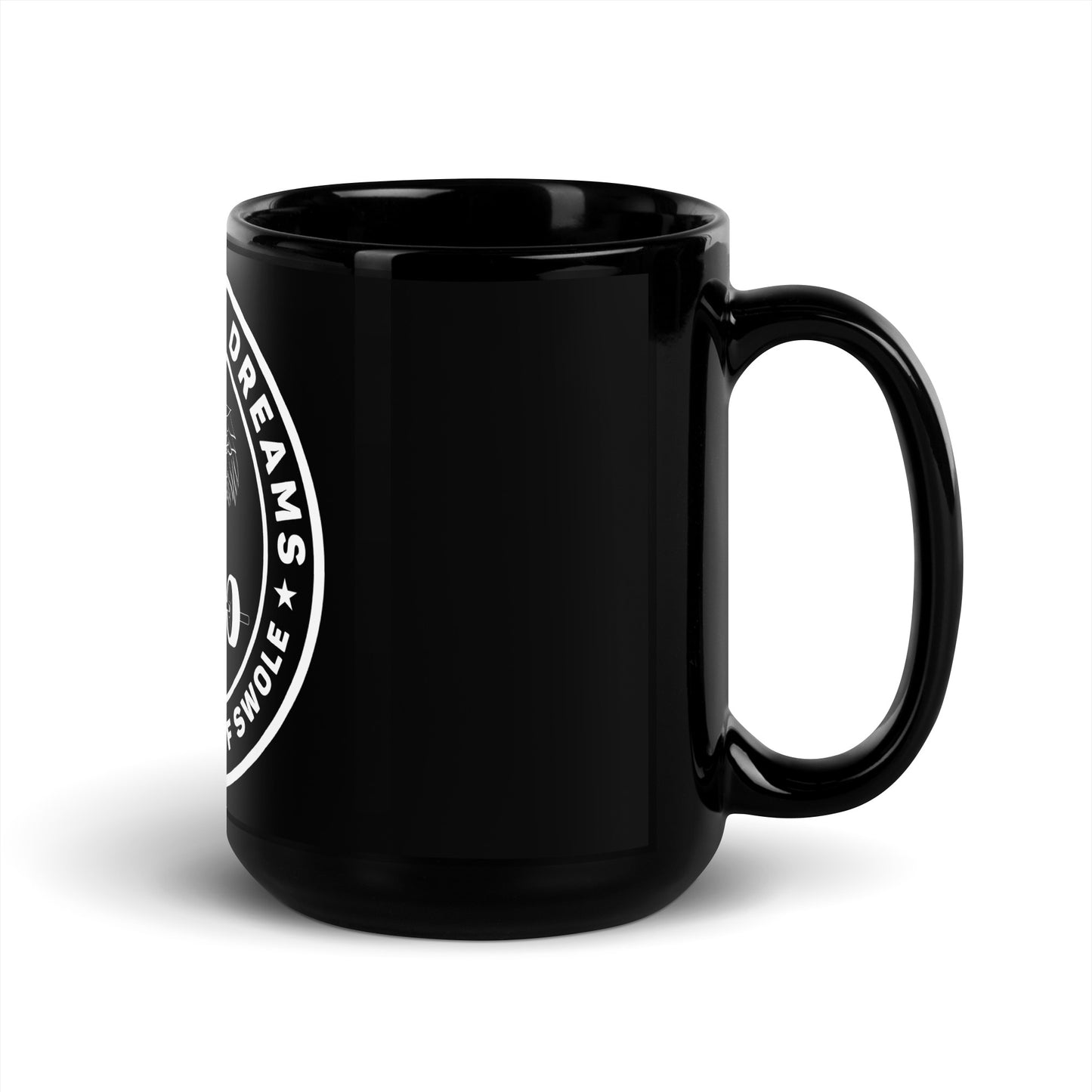 DoD Black Glossy Mug (B&W Logo)