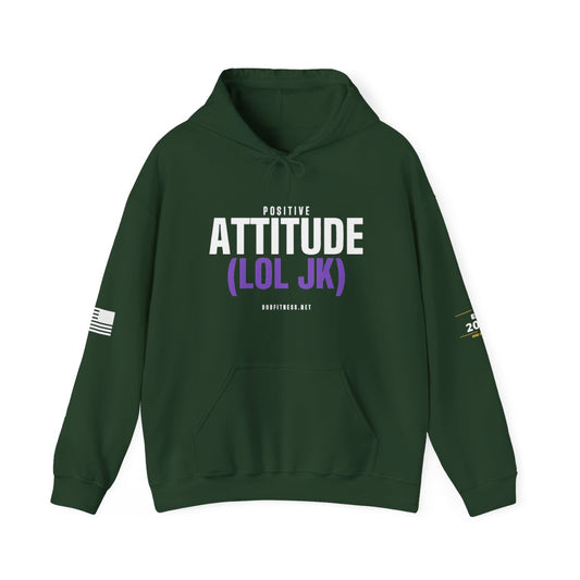 Attitude hoodie in Forest Green - funny gym hoodie by DoD Fitness