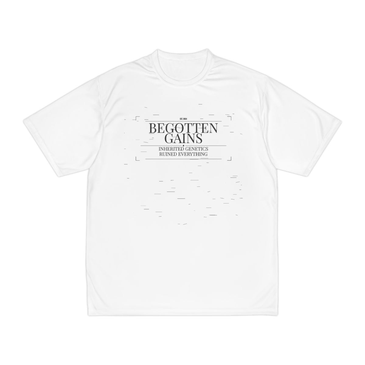 Begotten Gains - Iron Devotion moisture wicking shirt in White - funny gym shirt by DoD Fitness